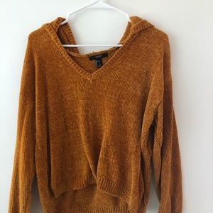 hooded chenille sweater size large